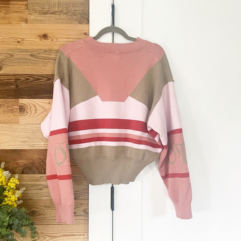 One Teaspoon Color-Block Reactive Sweater Pink Small - Picture 7 of 8